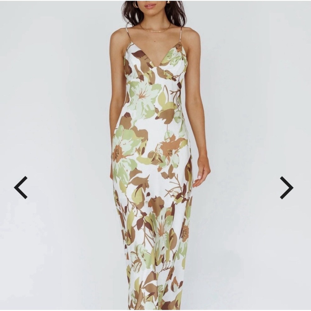 Here Comes  The Sun Womens Spaghetti Strap Floral Summer Cut Out Maxi Dress XS